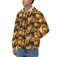 thumbnail image 3 of Goofa Pumpkins And Sunflowers3 Pattern Mens Full-zip Hoodie, Zip-up Pullover Hooded Sweatshirt, Kangaroo Pocket Hoodie Ideal for Daily Wear, Travel, and Home-, 3 of 5
