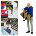 thumbnail image 4 of Mini 1:64 Diorama de personaje pintado Figura deportiva Muñeca Carretera Edificio Escenario mira bolso hombre azul, 4 of 7