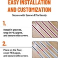 thumbnail image 4 of Garvee 100Pcs PEX Heat Transfer Plates, 4FT Radiant Floor Heating, Easy Trimming & Install, Silver, 4 of 6