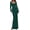 Dark Green, variant on Women's Fall Long Sleeve Maxi Bodycon Dresses Soft Stretchy Ribbed Knit, Bell Sleeve Square Neck Mermaid, Elegant Long Dress, Wedding Guest Party, Winter Clothing