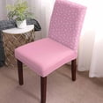 thumbnail image 2 of Chair Covers for Dining Room Set of 4,Christmas Winter Snowflakes Stretch Seat Protector Removable Washable Chairs Slipcovers for Kitchen Banquet Wedding Hotel,Gold and White, 2 of 6
