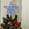thumbnail image 3 of 2 Pcs Christmas Tree Light Plastic Crystal Star 30 LEDs Light Treetop Party Decoration - No Battery (Colorful/Warm White), 3 of 8