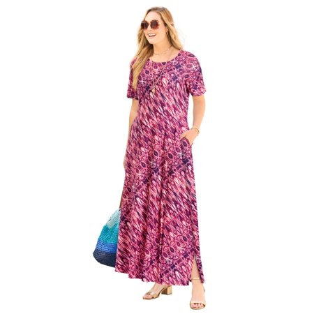Catherines Women's Plus Size Petite Scoopneck Maxi Dress