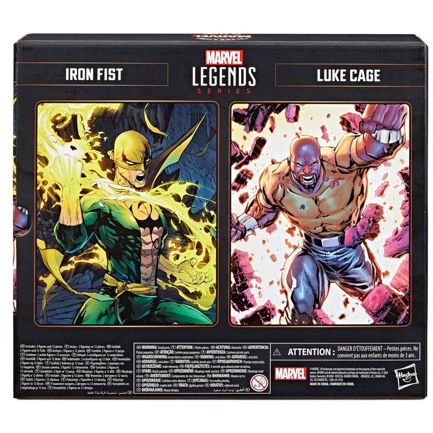 Marvel Legends Series Iron Fist and Luke Cage, 6" Comics Collectible Action Figures