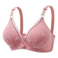 thumbnail image 1 of Breathable Wireless Lace Edge Seamless Yoga Sleep Bra with Front Buckle and Side Buckle-Free Design for Comfortable Movement and Support, 1 of 2