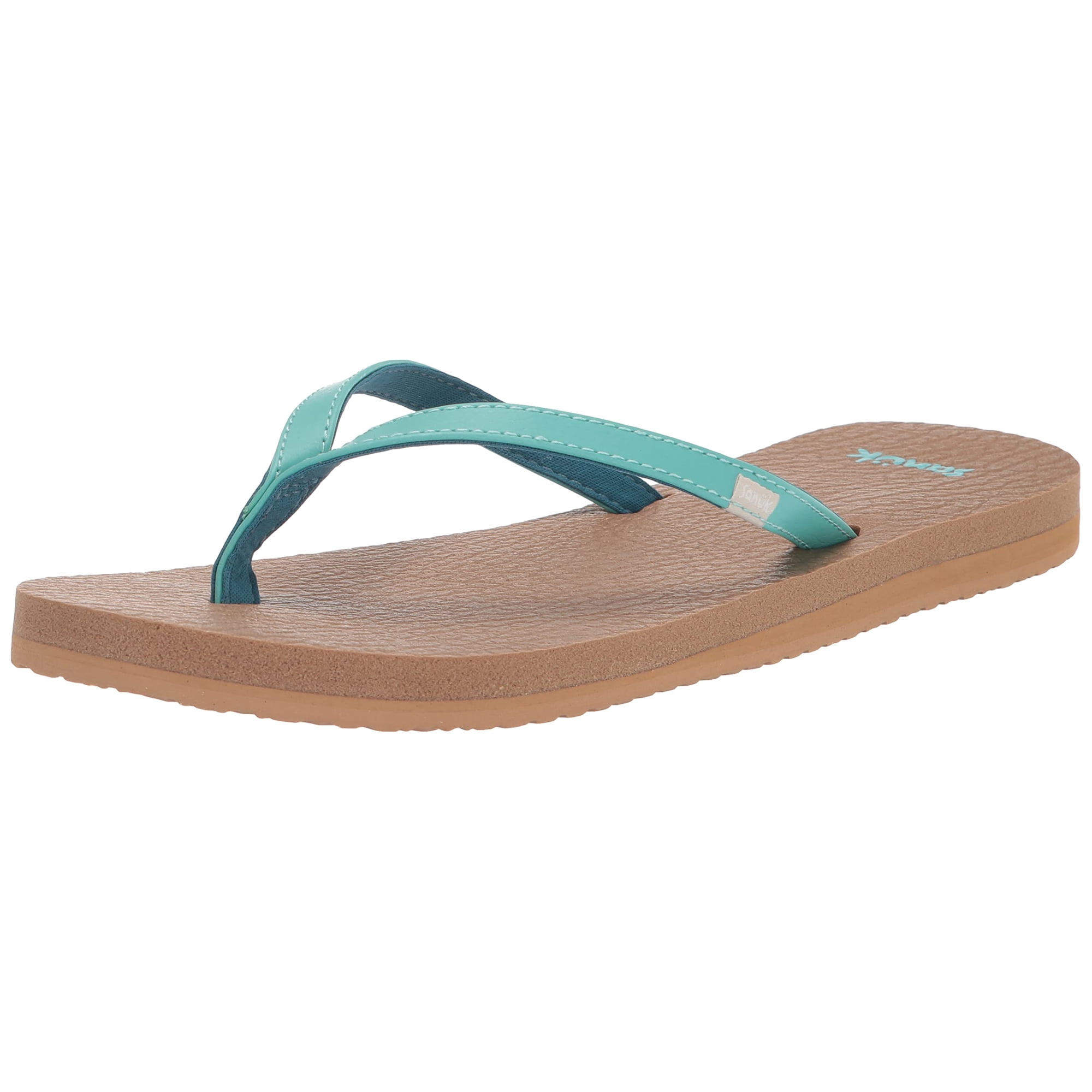 turquoise flip flops