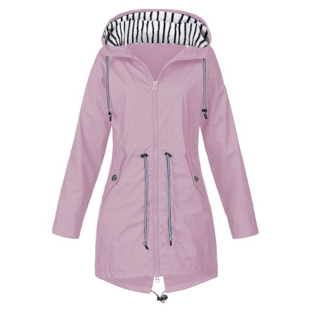 asddcavvf Womens Fashion Rain Jacket With Hood Lightweight Long Sleeve Windbreaker Zip Up Drawstring
