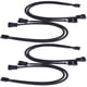 thumbnail image 1 of Cable divisor PWM de 4 pines (4 unidades), conector hembra PWM de 4 pines a cable adaptador PWM de 3 pines para CPU, ventilador de caja, cable de alimentación con funda (negro), 1 of 5