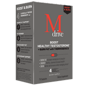 Mdrive Boost and Burn Testosterone Booster and Fat Burner for Men, Natural Energy, Strength, Stress Relief, Lean Muscle with Zinc, KSM-66 Ashwagandha, Cordyceps, Advantra Z, Chromax, 75 Capsules