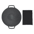 thumbnail image 2 of Poêle-gril Coréenne, Plaque de Cuisson Ronde pour BBQ en Alliage d'Aluminium Antiadhésif avec Double Poignée, Compatible avec Cuisinière à Gaz à Induction et Cuisinière Électrique, Poêles à Frire Rondes pour Grillades Intérieures et Extérieures, 2 of 7