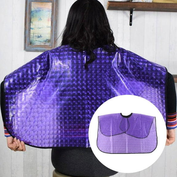 Kripyery Haircut Cape Waterproof Reusable Eco-friendly Multipurpose Easy-wearing Anti-static Plastic Non-Slip Hair Cutting Cape Barber Shawl for Salon