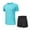 Light Blue, variant on Men's Workout 2 Piece Sets Athletic Shorts Short Sleeve T Shirt Basketball Football Training Running Gym Outfits Summer Gift Gray