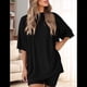 thumbnail image 5 of Conjunto de Dos Piezas para Mujer, Verano 2025, Informal, de Talla Grande, con Pantalones Cortos de Motociclista, Negro, XXL, 5 of 8