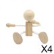 thumbnail image 1 of Muñeca de dibujos animados,Muñeca de madera de juguete para niños pequeños Diversión ,Aprendizaje temprano Montessori para niños y niñas,Juguetes de dibujos animados Linda muñeca, 1 of 8
