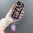 thumbnail image 3 of Funda Del Teléfono Para Samsung Galaxy A24 A54 A33 A34 5G A30 A20 A31 A32 A50 A50S A30S A51 A52 A53 A71 A72 Carcasa Llavero Kuromi 3D Ondulado Borde Curvo Suave Claro TPU Moda, 3 of 4