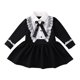 thumbnail image 1 of Odeerbi 2-8 Años Niñas Vestido Manga Larga Encaje Algodón Línea A Primavera Otoño Vestido Princesas Lazo Niños Cuello Redondo, 1 of 9