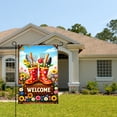 thumbnail image 2 of Amhnf Welcome Garden Tools In Red Boots With Flowers And Wooden Sign For Home Outdoor Garden Yard Decor 12x18 inch, 2 of 5