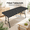 Black, variant on TAVENE 30x72 Inch Rectangle Elastic Fitted Picnic Table Cover, Flannel Backed Waterproof Vinyl Plaid Tablecloth for 6 Foot Dining Camping Tables