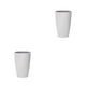 thumbnail image 4 of Yuarrent Taza de enjuague bucal de doble capa, tazas de multiusos, de de moda con personalidad, soporte para cepillo de , regalos, gris y blanco Gris blanco 301-400ml 2Conjunto, 4 of 6
