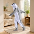 thumbnail image 6 of Maqroz Adult Animal Dolphin Onesie Pajamas Unisex Fleece Halloween Costume Long Sleeve Sleepwear Cosplay Jumpsuit Homewear Winter Warm Party Outfit, 6 of 7