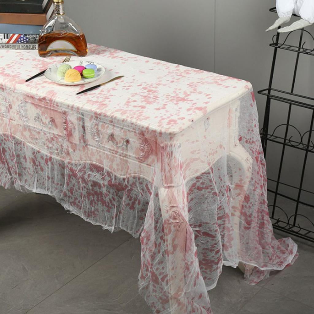 Mantel Sangriento Halloween 250x135cm Con Huellas Decoración Con Ofertas En | Ofertas Online