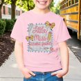 thumbnail image 6 of Bobifish Toddler Girls Crew Neck Short Sleeve T-Shirts Hello 1St Grade Sun Rainbow Print Happy First Day Of School Back To School Tops, 6 of 7