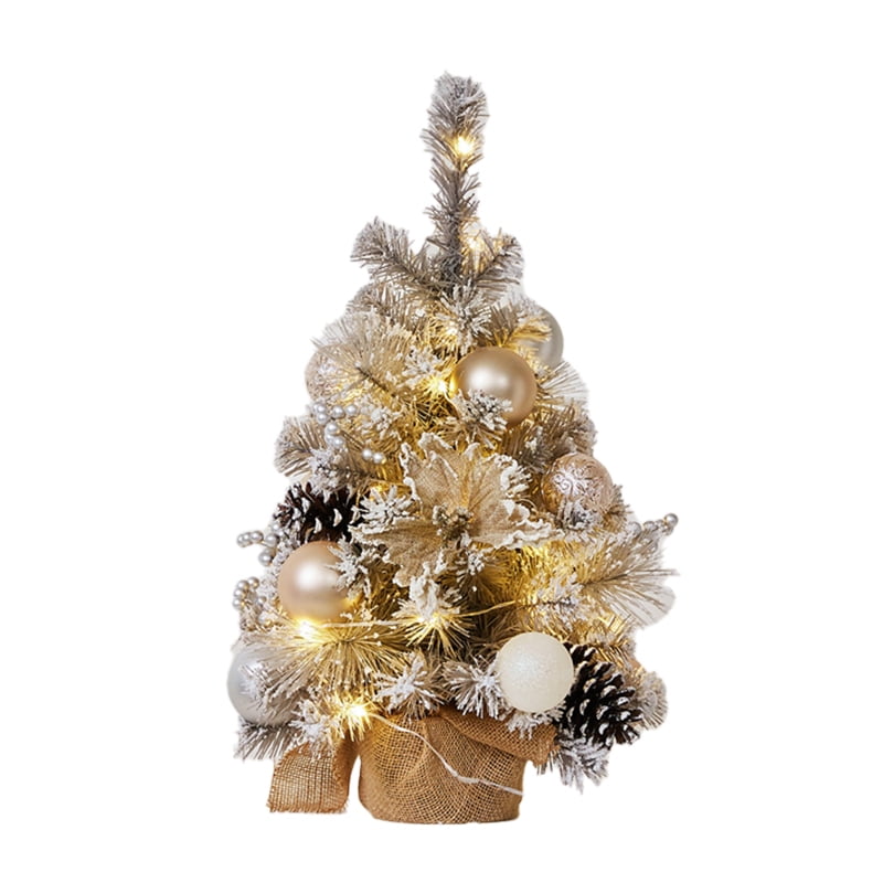 Mini Christmas Tree 40 cm, Table Christmas Tree with Lighting, LED Artificial Christmas Tree