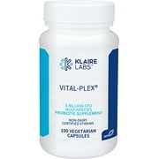 Klaire Labs Vital-Plex Probiotic - 5 Billion CFU Lactobacillus & Bifidobacterium Blend for Men & Women with Inulin, Hypoallergenic & Dairy-Free (100 Capsules / 4 Pack)