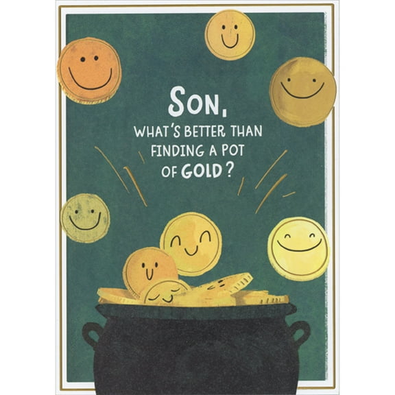 Designer Greetings What's Better Than Finding Pot of Gold St. Patrick's Day Card for Son