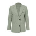 thumbnail image 4 of New trends for her GaThRRgYP Women's Slim Fit Double Breasted Blazer,Women's Solid Color Button Pocket Long Sleeved Turndown Collar Suit Jacket Army Green XXL, 4 of 4