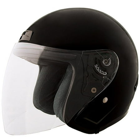 ***discontinued**Fuel Open Face Helmet with Shield, Black, Large - Walmart.com