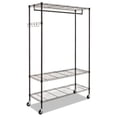 thumbnail image 1 of Alera GR364818BL Wire Shelving Garment Rack, Coat Rack, Stand Alone Rack, Black Steel w/Casters (ALEGR364818BL), 1 of 4