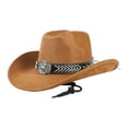 thumbnail image 1 of Chapeau de Rancher Style Western pour l'Extérieur Chapeau de Jazz Classique à la Mode Accessible pour Toutes les Saisons Couvre-Chef de Cowboy pour Hommes Femmes, 1 of 6