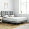 thumbnail image 2 of HAIIDE Queen Size bed Frame with Fabric Upholstered Headboard,Light Gray, Easy Assembly, 2 of 8