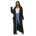 thumbnail image 1 of Women's Loose Knit Cardigan Lazy Pocket Long Twisted Sweater Jacket, 1 of 5