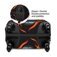 thumbnail image 2 of Kdxio Flame Metal Skull Pattern Luggage Cover for Travel,Elastic and Durable,Fits 18-32 Inch,Anti-Scratch Suitcase Protector-No luggage included, 2 of 5