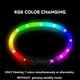 thumbnail image 2 of Collar de perro LED, collares de perro iluminados que cambian de color RGB recargables, luces impermeables para perros al aire libre, camping, para perros pequeños, medianos y grandes, 2 of 5