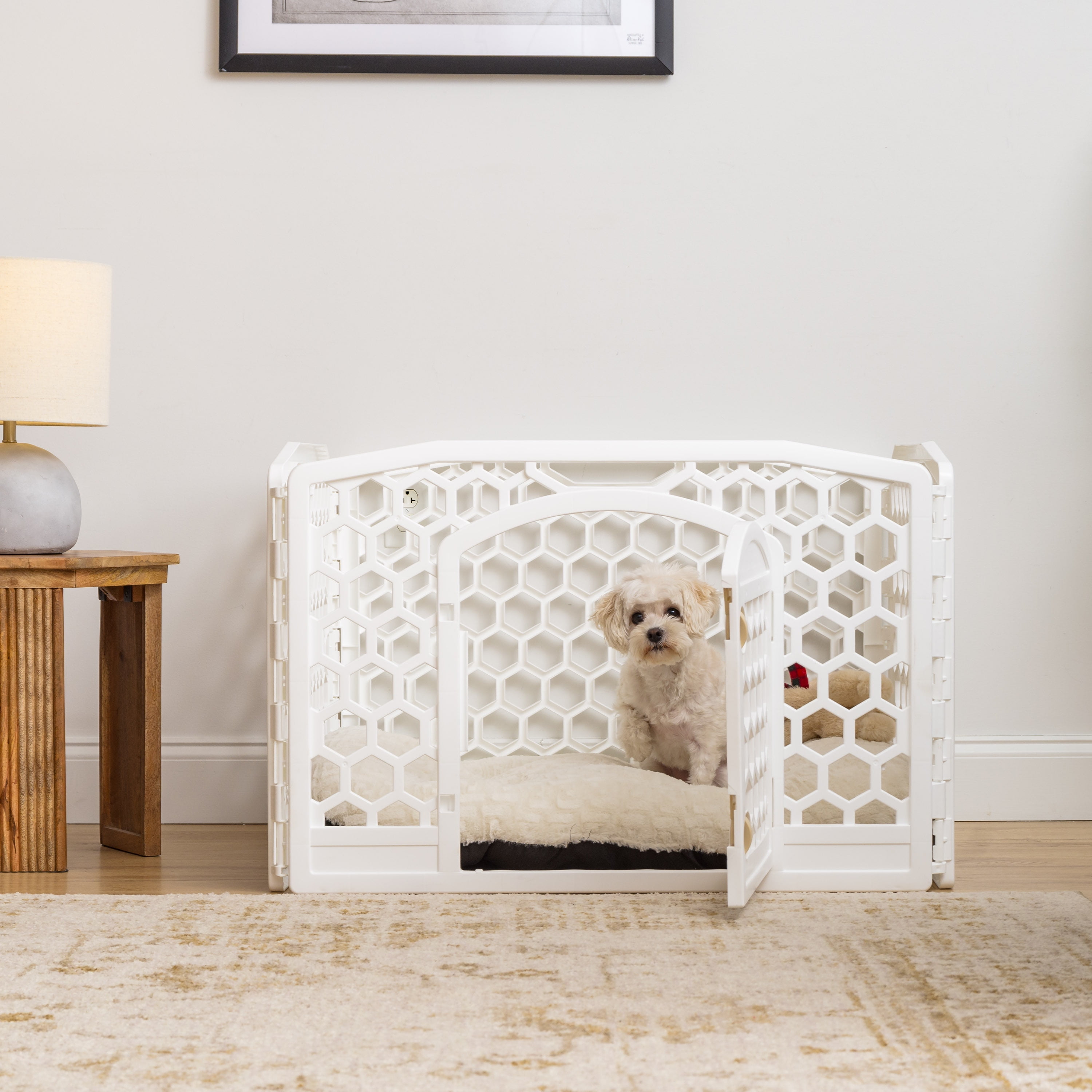 IRIS, Dog Exercise Playpen, White, 24-in, 4-Panel
