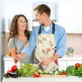 thumbnail image 6 of Two Birds with Crowns Leaves Flowers Apron Set with Oven Mitts Pot Holders Set of 5 Kitchen Stuff Accessories, 6 of 6