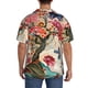 thumbnail image 3 of Fotbe Butterflies And Flowers Painting Camisa Estampada de Manga Corta para Hombre, Casual de Verano, Estilo Playero, Sin Arrugas-Medium, 3 of 5