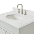 thumbnail image 3 of Ariel Hamlet 30 In. Oval Sink Bathroom Vanity With Carrara White Quartz Countertop 1.5 Edge In Grey, 3 of 9