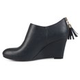 thumbnail image 3 of Women's Faux Leather Tassel Wedge Booties, 3 of 8