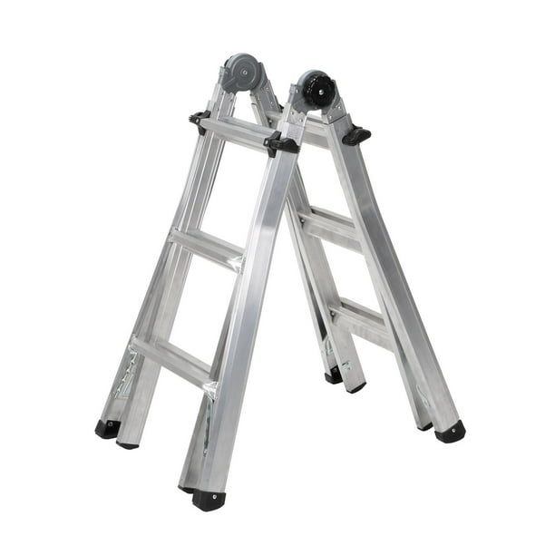 14 ft. Reach Aluminum Telescoping MultiPosition Ladder with 300 lb