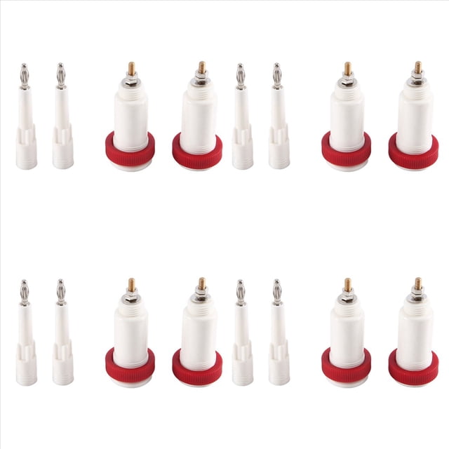 8 Pares Conectores Banana Cruzados de 4 mm 10Kv -30Kv Conector de Alto Voltaje Enchufe y Enchufe Instrumento de Prueba de Fuente de AlimentacióN