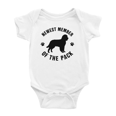 

Newest Member of The Pack American Water Spaniel Dog Cute Baby Bodysuit