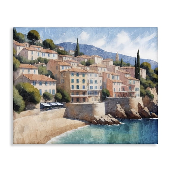 Stupell Industries Traditional Charming Coastal Architecture Canvas Art, 20 x 16, by Kim Allen
