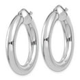 thumbnail image 2 of 14k White Gold Polished 5mm Lightweight Hoop Earrings, 2 of 3