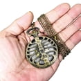 thumbnail image 3 of VIGOROSO Vintage Pocket Watch for Men Women Steampunk 3D Bone Quartz Fob Watches with Chain, 3 of 10
