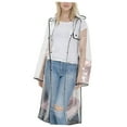 thumbnail image 4 of BESTYASH Abrigo Impermeable Largo Negro Para Mujer Con Capucha Y Estilo Moderno, 4 of 8