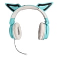 thumbnail image 2 of Auriculares con orejas de gato RGB, Bluetooth 5.3, inalámbricos, reducción de ruido, tipo C, plegables, para juegos con micrófono para escuchar, 2 of 14